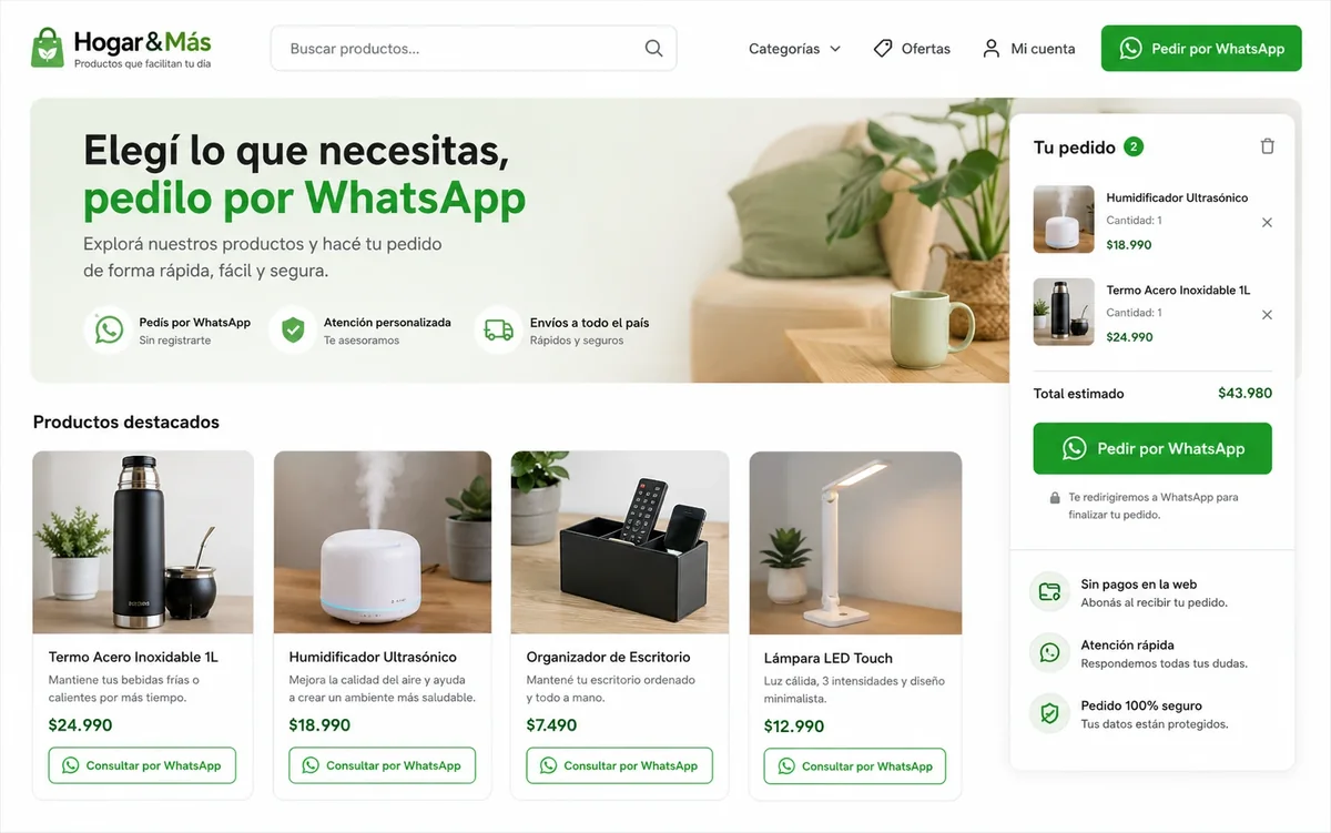 Catálogo digital de productos y servicios